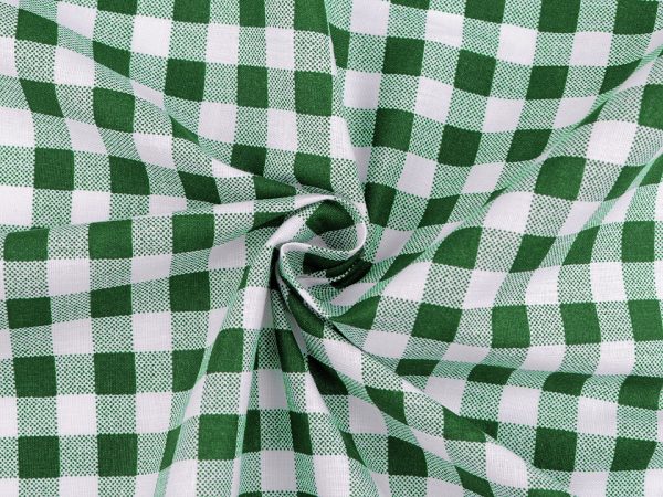 Material de bumbac imprimat in carouri