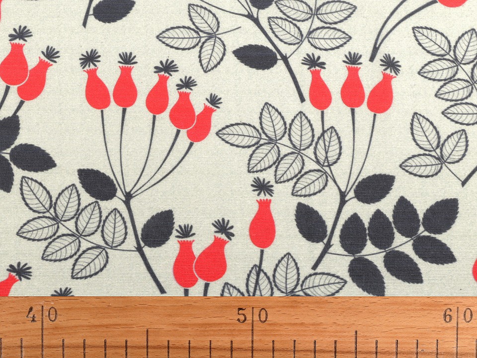 Material decorativ cu motiv macese