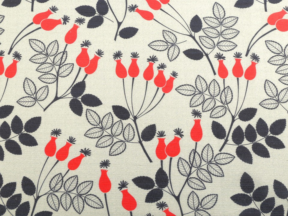 Material decorativ cu motiv macese