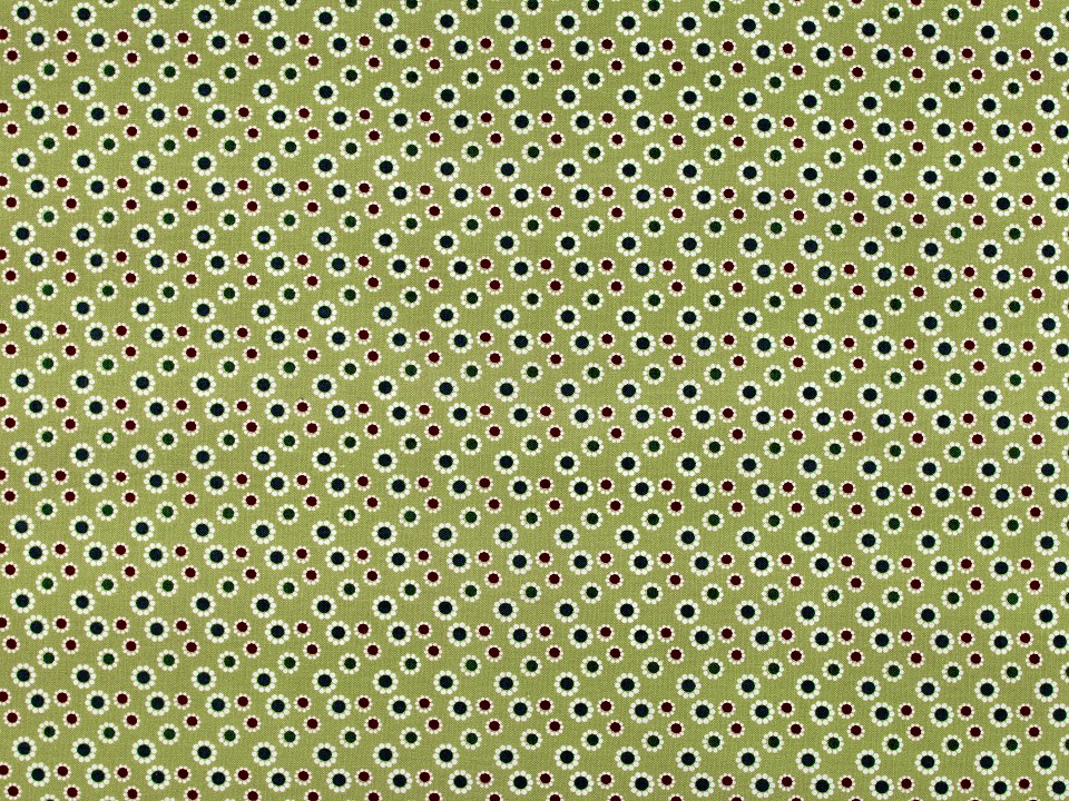 Material decorativ de bumbac cu motiv floral
