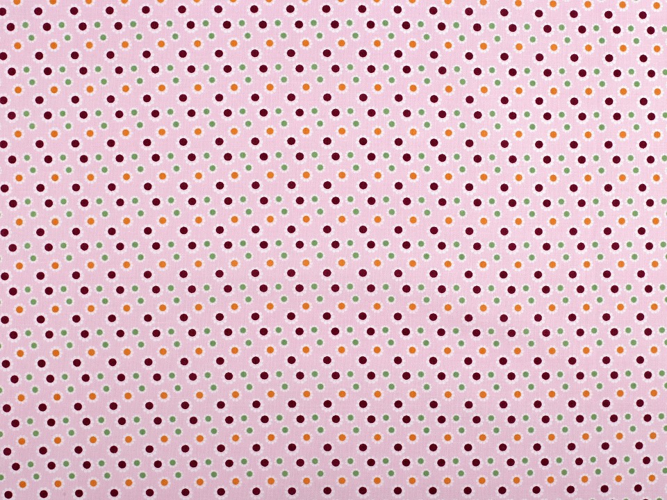 Material decorativ de bumbac cu motiv floral