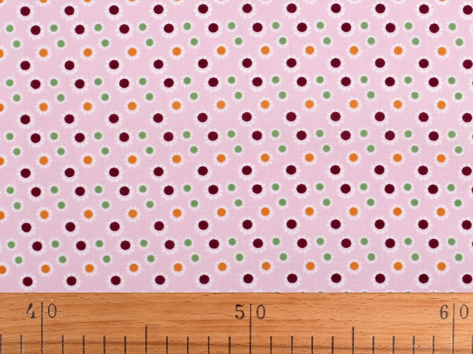 Material decorativ de bumbac cu motiv floral