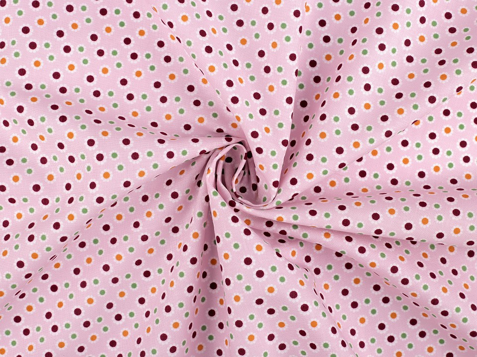 Material decorativ de bumbac cu motiv floral