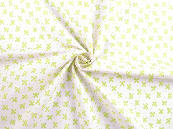 Material din bumbac cu fundite