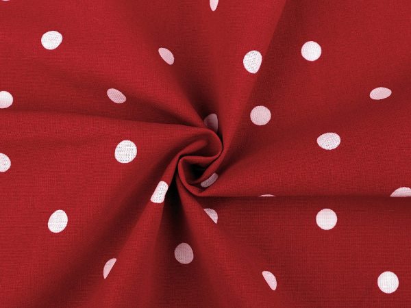 Material din bumbac cu model buline