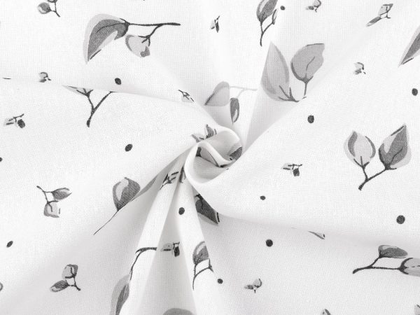 Material din bumbac cu model frunze