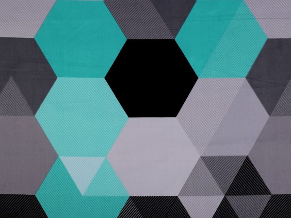 Material din bumbac cu motive abstracte