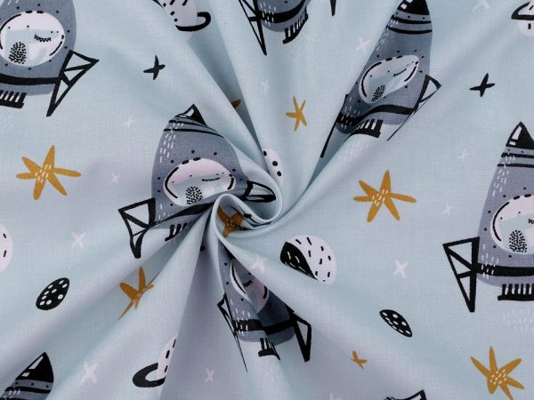 Material din bumbac cu rachete