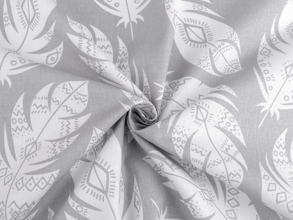 Material din bumbac imprimat cu fulgi