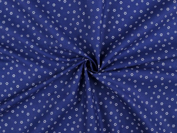 Material din bumbac imprimat cu motiv mini flori