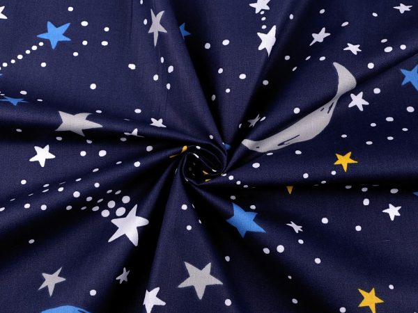 Material din bumbac imprimat cu motive pentru copii