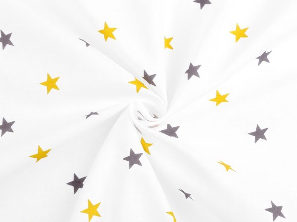 Material din bumbac imprimat cu stelute