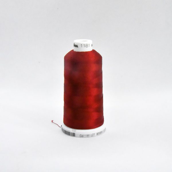 Ata de brodat rayon (vascoza) Candy Apple Red, classic 40, con 1000 metri