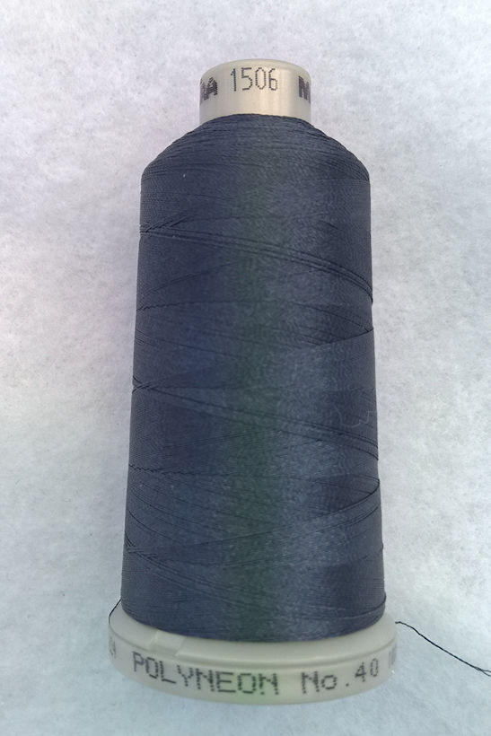 Ata de brodat polyneon Deep Steel Blue, finetea 40, con 1000 metri