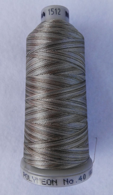 Ata de brodat polyneon Multi Grey, finetea 40, con 1000 metri