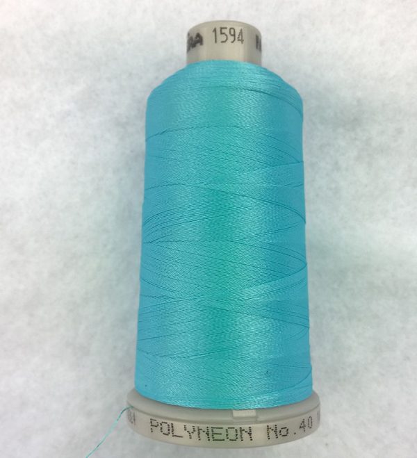 Ata de brodat polyneon Cool Aqua, finetea 40, con 1000 metri