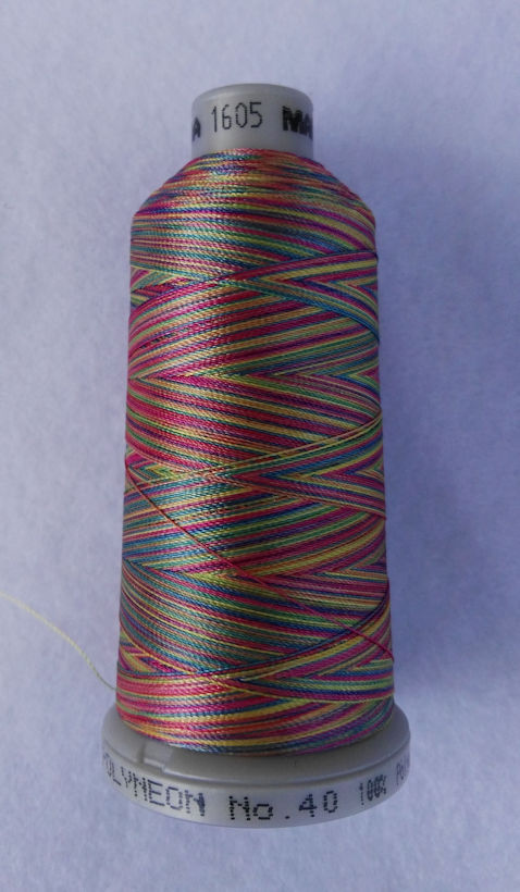 Ata de brodat polyneon Multi Semi Dark Purple, finetea 40, con 1000 metri