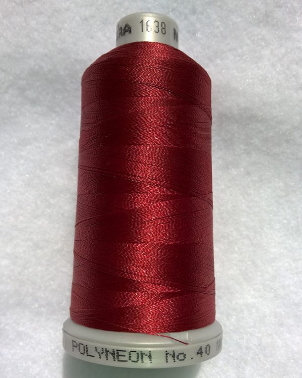 Ata de brodat polyneon Barn Red, finetea 40, con 1000 metri