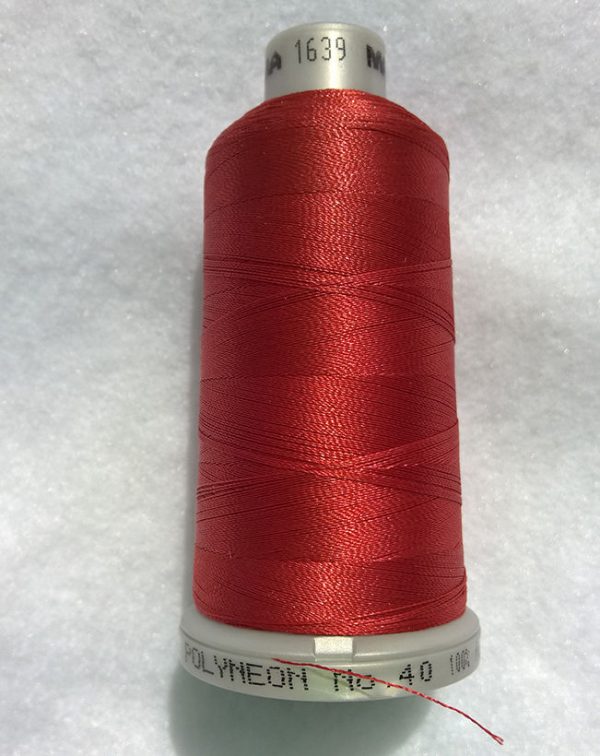 Ata de brodat polyneon Cinnabar, finetea 40, con 1000 metri