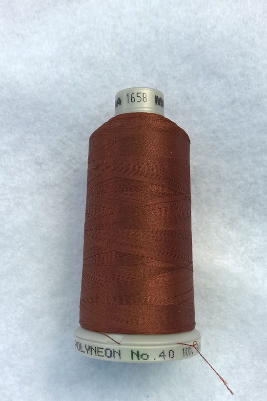 Ata de brodat polyneon Mocha, finetea 40, con 1000 metri
