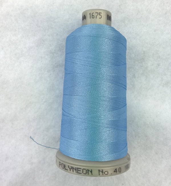 Ata de brodat polyneon Nordic Blue, finetea 40, con 1000 metri