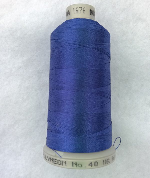 Ata de brodat polyneon Hanukkah Blue, finetea 40, con 1000 metri