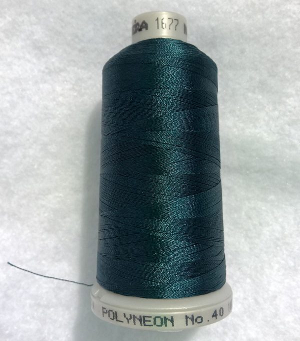 Ata de brodat polyneon Mallard Teal, finetea 40, con 1000 metri