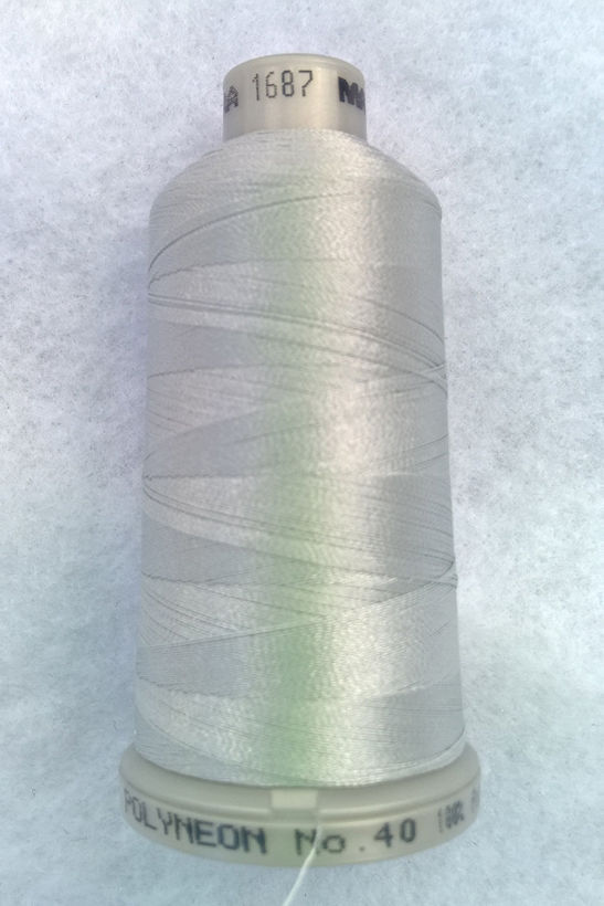 Ata de brodat polyneon Sterling Silver, finetea 40, con 1000 metri