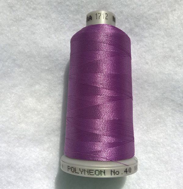 Ata de brodat polyneon Lilac, finetea 40, con 1000 metri