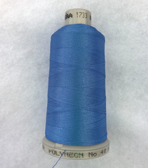 Ata de brodat polyneon Blue Jay, finetea 40, con 1000 metri