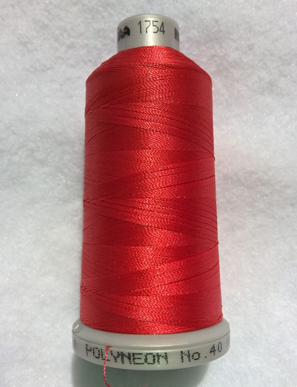 Ata de brodat polyneon Raspberry Punch, finetea 40, con 1000 metri