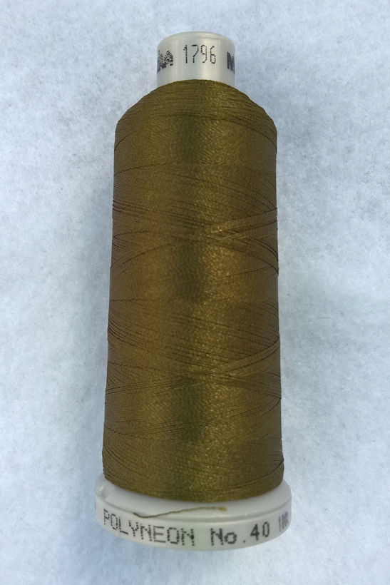 Ata de brodat polyneon Aged Moss, finetea 40, con 1000 metri