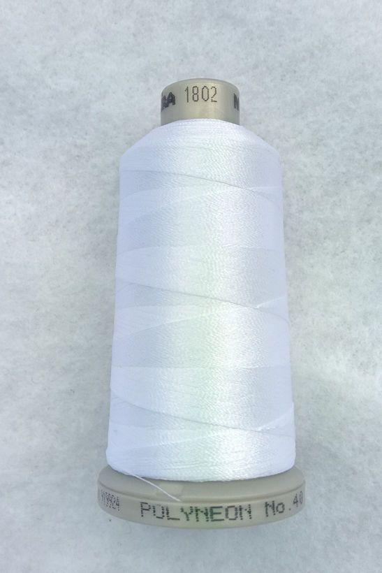 Ata de brodat polyneon Snow White, finetea 40, con 1000 metri