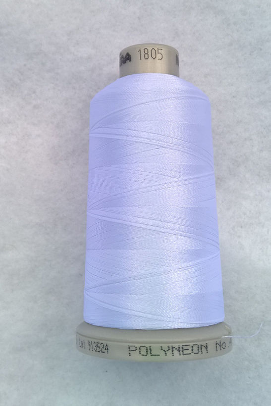 Ata de brodat polyneon Fluorescent White, finetea 40, con 1000 metri