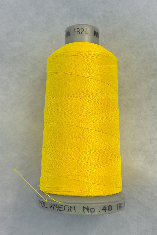 Ata de brodat polyneon Neon Yellow, finetea 40, con 1000 metri