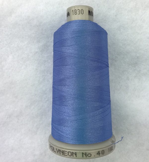 Ata de brodat polyneon China Blue, finetea 40, con 1000 metri