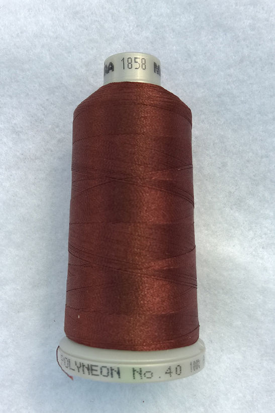 Ata de brodat polyneon Chestnut, finetea 40, con 1000 metri