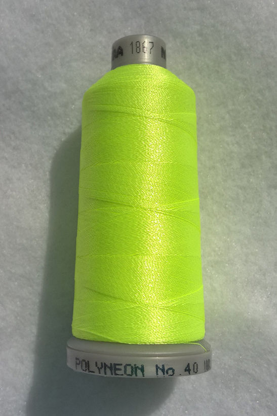 Ata de brodat polyneon Fluor Lemon, finetea 40, con 1000 metri