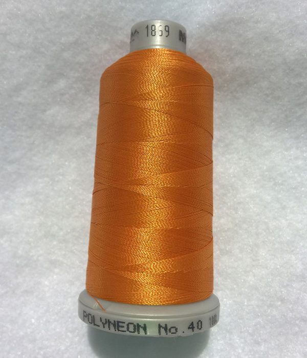 Ata de brodat polyneon Pumpkin Spice, finetea 40, con 1000 metri