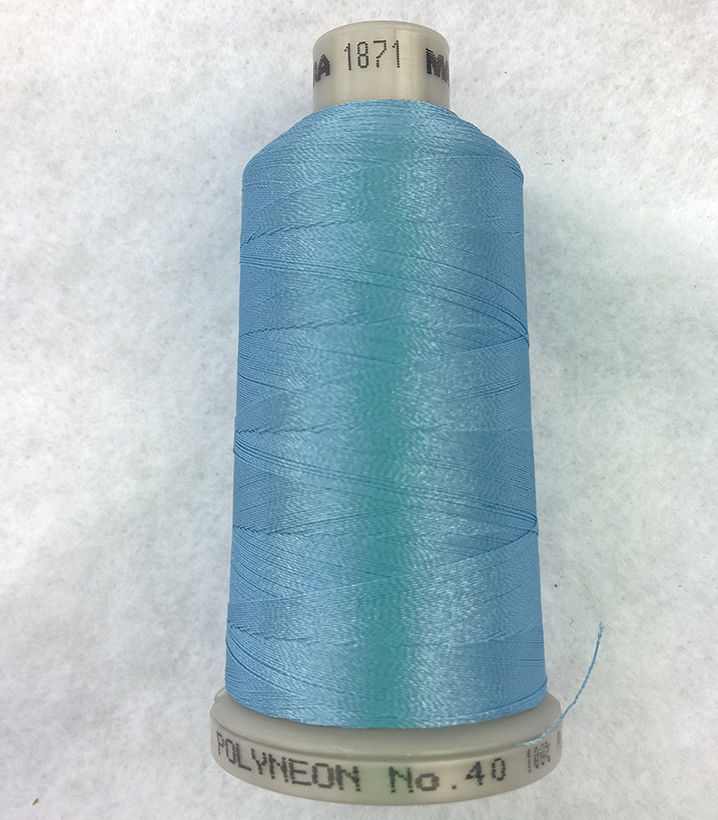 Ata de brodat polyneon Porcelain Blue