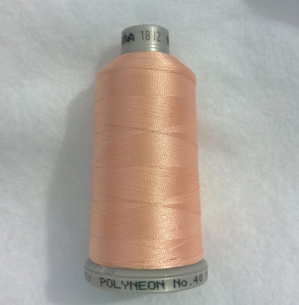 Ata de brodat polyneon Peach Bloosom, finetea 40, con 1000 metri