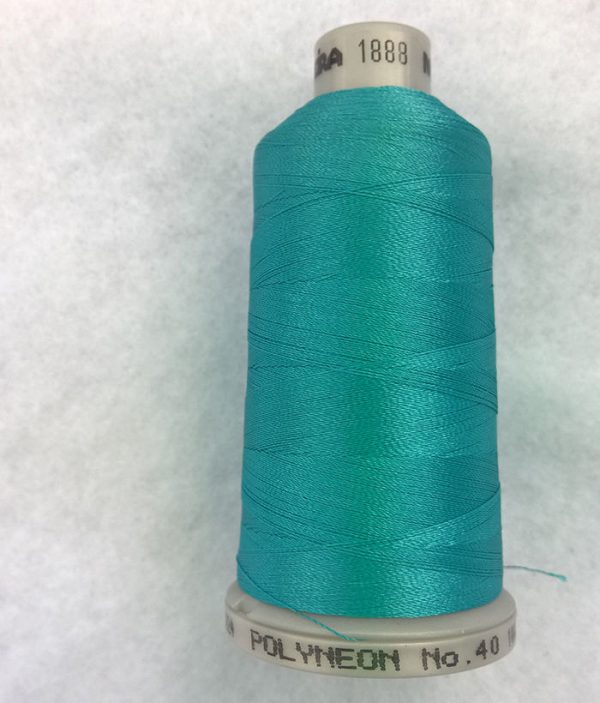 Ata de brodat polyneon Deep Sky Blue, finetea 40, con 1000 metri