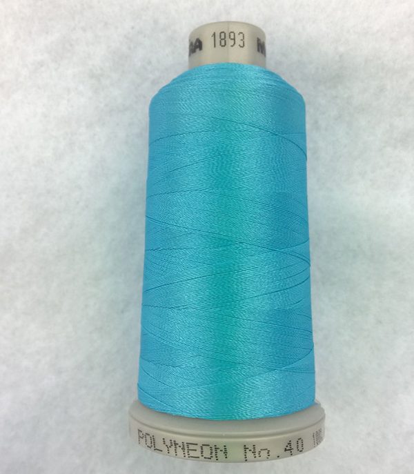 Ata de brodat polyneon Sky Blue, finetea 40, con 1000 metri