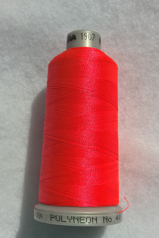 Ata de brodat polyneon Neon Flame, finetea 40, con 1000 metri