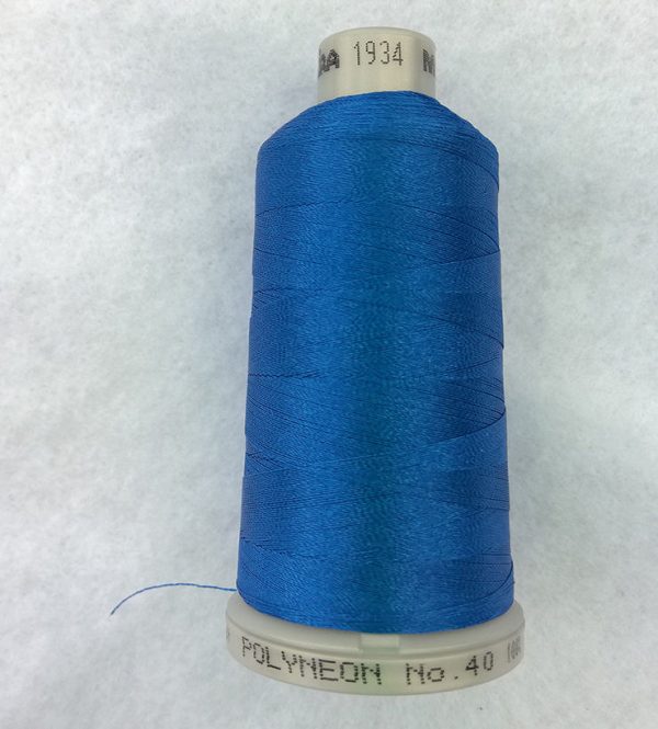 Ata de brodat polyneon Royal Blue, finetea 40, con 1000 metri