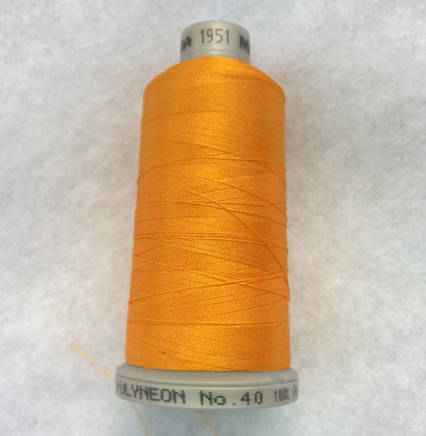 Ata de brodat polyneon Pumpkin Chiffon, finetea 40, con 1000 metri