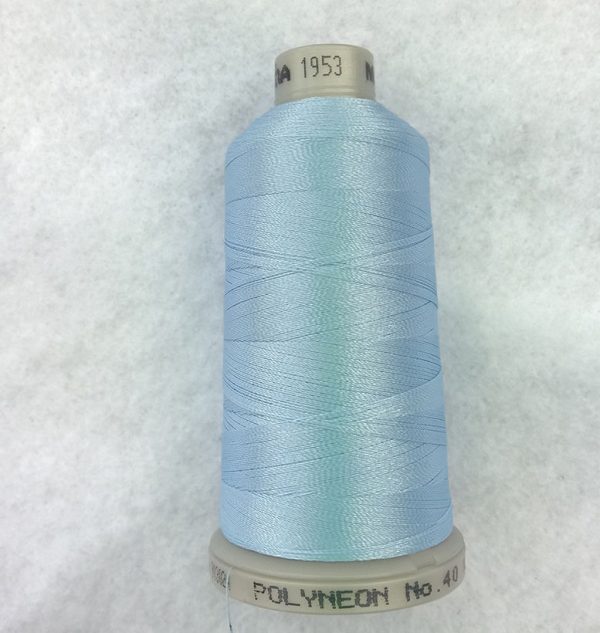 Ata de brodat polyneon Powder Blue, finetea 40, con 1000 metri