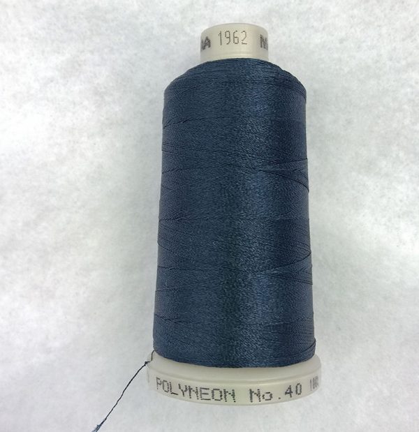 Ata de brodat polyneon Admiral Blue, finetea 40, con 1000 metri