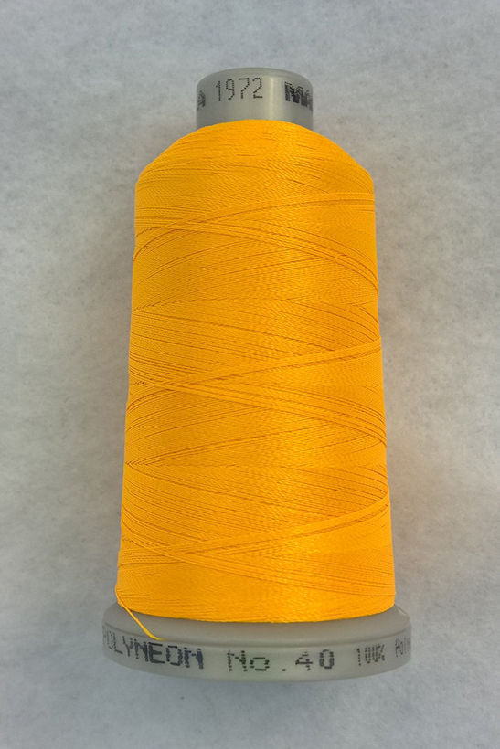 Ata de brodat polyneon Fluorescent Yellow, finetea 40, con 1000 metri