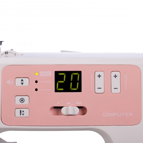 Masina De Cusut Digitala Minerva MC110PRO, 100 Programe, 800 Imp/Min, 70W, Alb/Roz